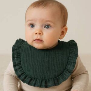 Bavaglino cotone - Verde Bottiglia
