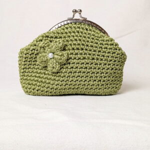 Borsetta Verde con Fiore